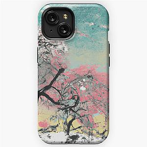 Ukiyo-e style painting of a cherry tree orchard iPhone Tough Case