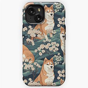 Ukiyo-e Shiba-Inu Dog Pattern iPhone Tough Case