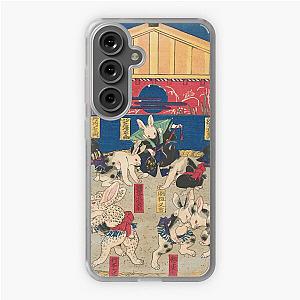 Rabbit Sumo Tournament - Utagawa Yoshifuji Japanese Ukiyo Print Samsung Galaxy Soft Case