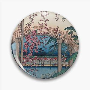 Summer Shrine Vintage Ukiyo-e Woodblock Print Pin