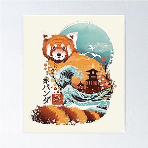 Ukiyo e Red Panda Poster