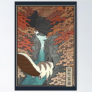 UKIYO-E FLYING BISON Poster