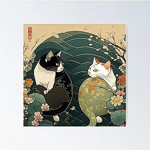 Ukiyo E Cats  Poster