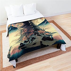 Ukiyo e style Landscape Comforter