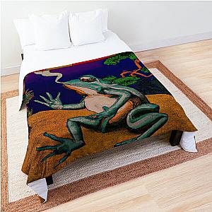 Ukiyo-e Painting of Frog Smoking Comforter