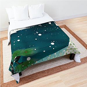 ukiyo-e snowy abstraction Comforter