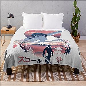 Ukiyo e Squall Throw Blanket