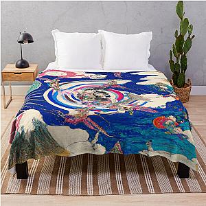 Ukiyo-e Psychedelic Throw Blanket