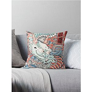 BABY DRAGON UKIYO-E Style Throw Pillow