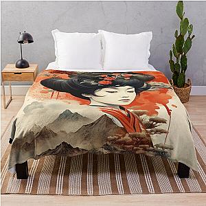 Ukiyo-e art Throw Blanket