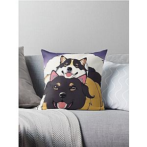 A cute ukiyo dog  Throw Pillow