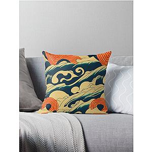 Ukiyo-e Waves Throw Pillow