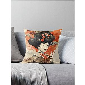 Ukiyo-e art Throw Pillow