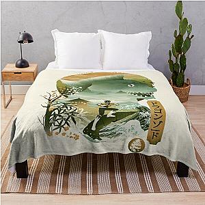 Dragonzord Ukiyo e Throw Blanket