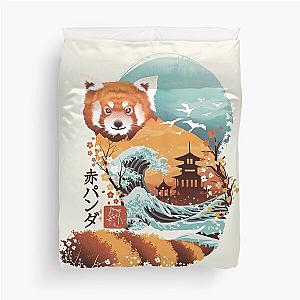 Ukiyo e Red Panda Duvet Cover