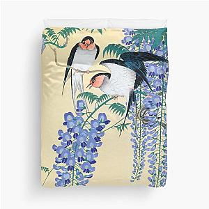 Swallows and Wisteria by Ohara Koson Artwork (1930) Ukiyo-e Art. Vintage Japanese artwork Duvet Cover