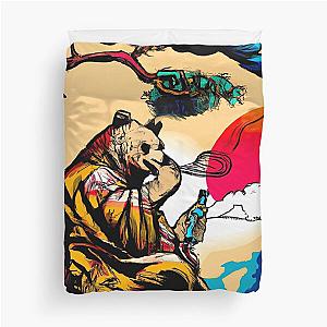 Ukiyo-e Style Art Bear Chillen Duvet Cover