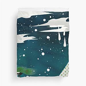 ukiyo-e snowy abstraction Duvet Cover