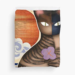 Ukiyo-e Cat With Beautiful Eyes Duvet Cover