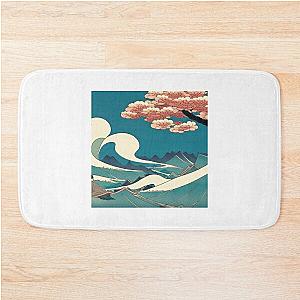 Ukiyo-e picture of floating world  Bath Mat