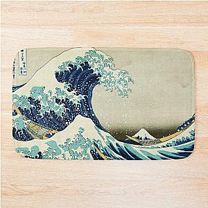 The Great Wave off Kanagawa by the Japanese ukiyo-e artist Hokusai Hiroshige nature waves painting HD HIGH QUALITY Bath Mat