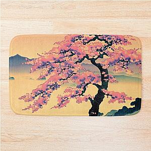 Japanese Ukiyo-e Art Sakura Cherry Blossoms 5 Bath Mat