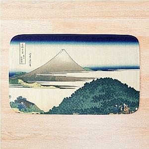 Hokusai The coast of seven leagues in Kamakura by the Japanese ukiyo-e artist Nature painting HD HIGH QUALITY Bath Mat