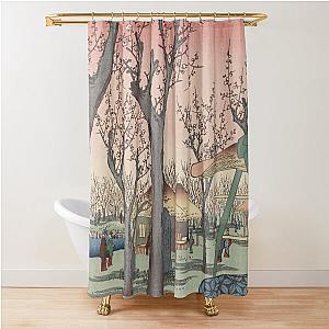 Plum Garden Kamata Ukiyo-e Japanese Art Shower Curtain