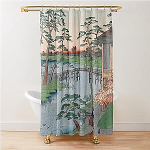 Mokuboji Temple Vintage Ukiyo-e Japanese Art Shower Curtain