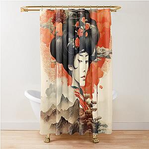 Ukiyo-e art Shower Curtain