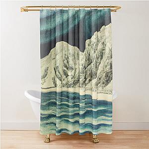 ukiyo-e glaciers Shower Curtain