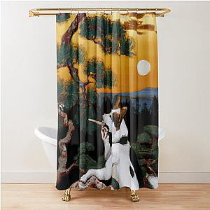 Ukiyo-e Painting of Dog Smoking Shower Curtain