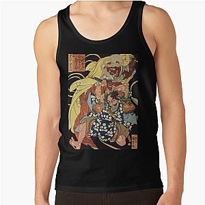 Samurai Fighting The Witch - Vintage Japanese Ukiyo-e Woodblock Tank Top