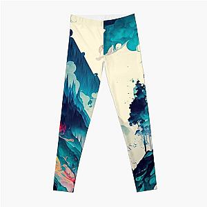 Ukiyo e style Landscape Leggings