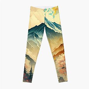 Ukiyo e style Landscape Leggings