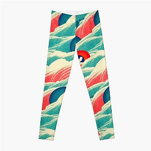 Ukiyo-e Wave Pattern Leggings