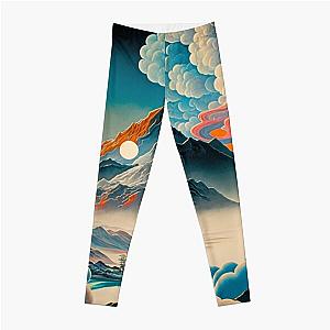 Landscape Painting, ukiyo-e art style Leggings