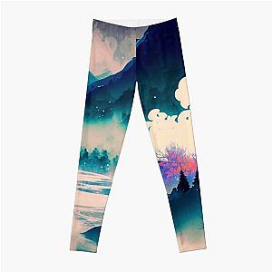 Landscape Painting, ukiyo-e art style Leggings