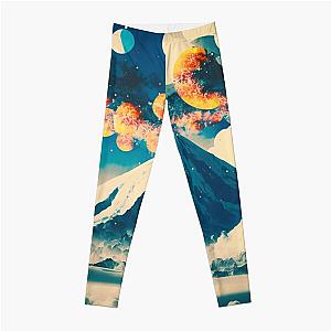 Landscape Painting, ukiyo-e art style Leggings