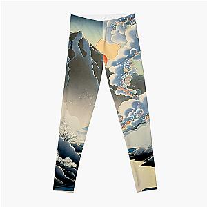 Landscape Painting, ukiyo-e art style Leggings