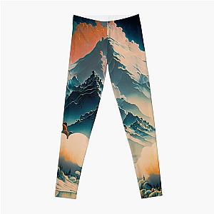 Landscape Painting, ukiyo-e art style Leggings