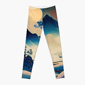 Landscape Painting, ukiyo-e art style Leggings