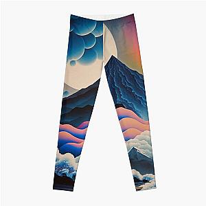 Landscape Painting, ukiyo-e art style Leggings