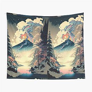 Ukiyo e style Landscape Tapestry