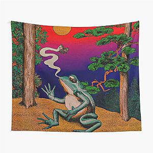 Ukiyo-e Painting of Frog Smoking Tapestry