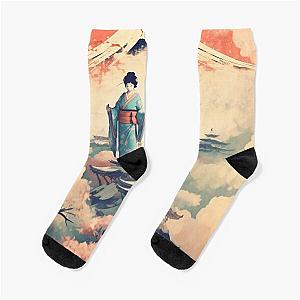 Ukiyo-e art Socks