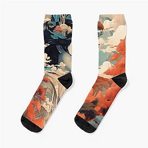 Ukiyo-e art Socks