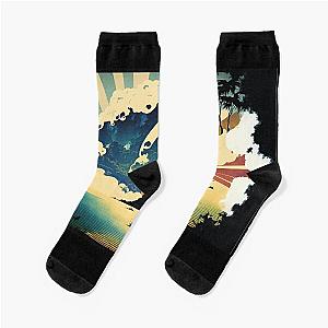 Landscape Painting, ukiyo-e art style Socks