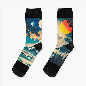 Landscape Painting, ukiyo-e art style Socks