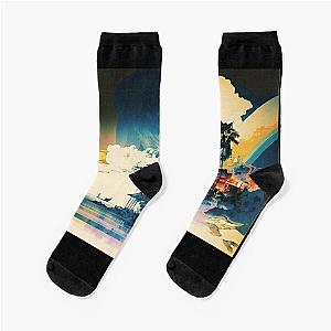 Landscape Painting, ukiyo-e art style Socks